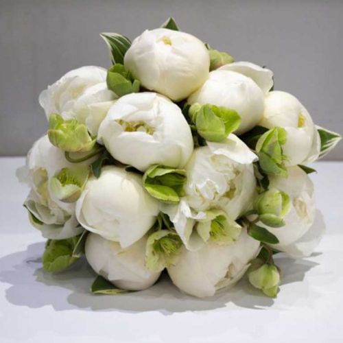 PEONY AND HELLEBORES BRIDAL BOUQUET